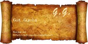 Gut Gyula névjegykártya
