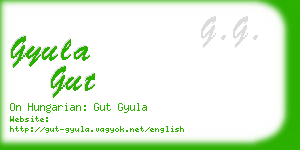 gyula gut business card